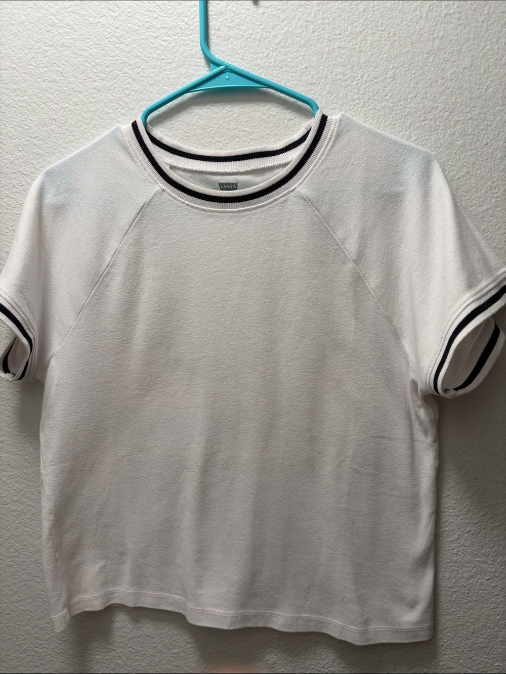 Levi's White Short Sleeve Tee with Black Trim